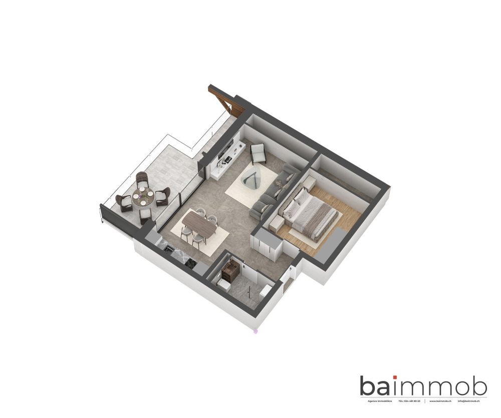 Magnifique appartement de 2,5 pièces en attique à Crans-Montana ! -  Bild 5