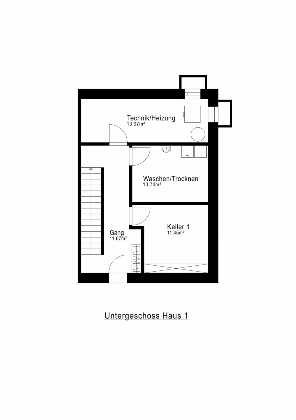 Neues exklusives 6 - 7.5-Zimmer Doppeleinfamilienhaus - Untergeschoss