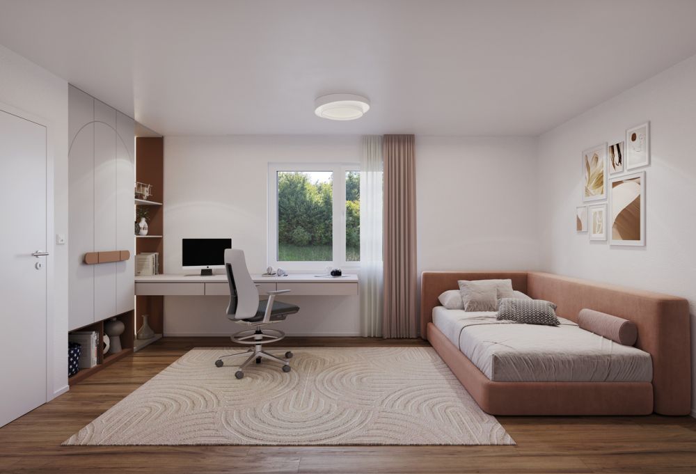 4.5 Z.-Wohnung EG (B), 126 m2 NWF, 35m2 gedeckter Sitzplatz - Zimmer 2