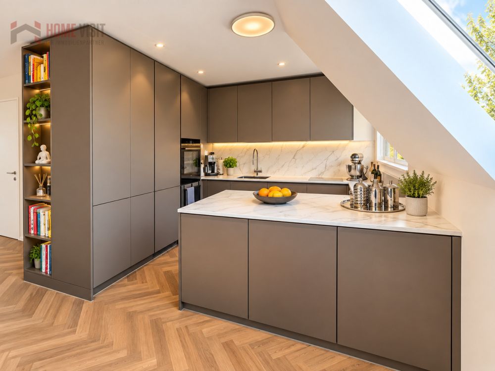 174 m² Wohntraum - exklusive Attika-Maisonette in Rifferswil - Moderne Küche
