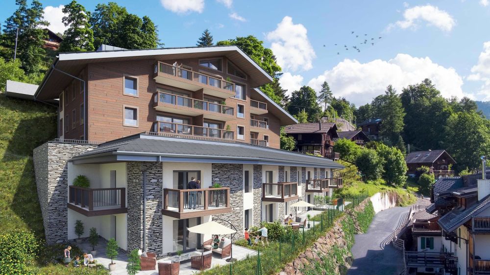 Wohnungen mit 3,5 Zimmern in einer neuen Residenz in Gryon -  Bild 1