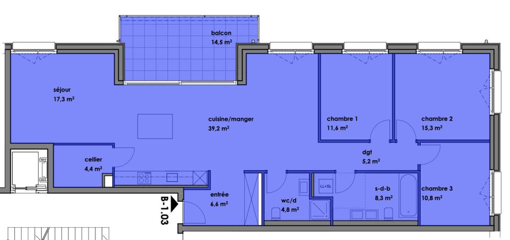 Spacieux logement neuf de 4.5 pièces avec grand balcon - Bild 4