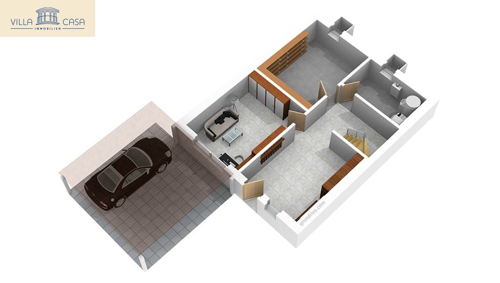 Nachhaltiges Einfamilienhaus im Berner Oberland  ideal als Zweit- ode - 24006_3D_Grundriss_UG