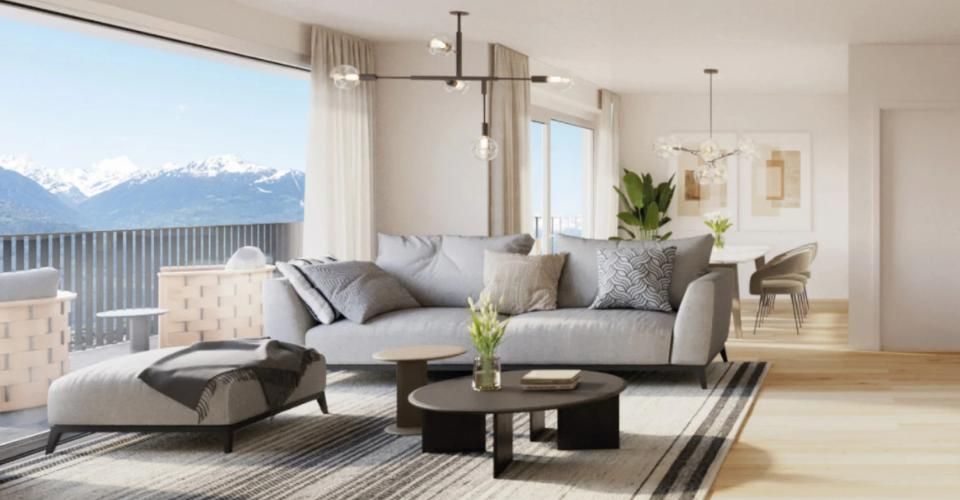 SAVIESE, splendide 4,5 pièces Vue imprenable à 180° - vaste terrasse - Appartement 4.5 pièces - image - 3