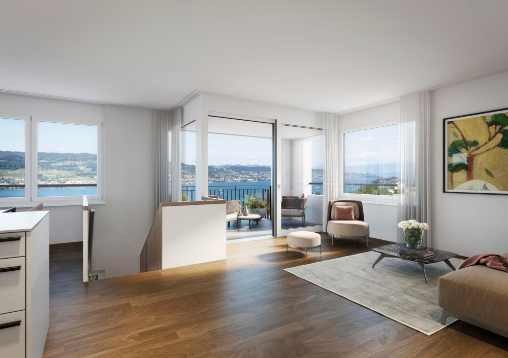 Einmalige Maisonette-Wohnung mit spektakulärem See- und Alpenblick -  Bild 1