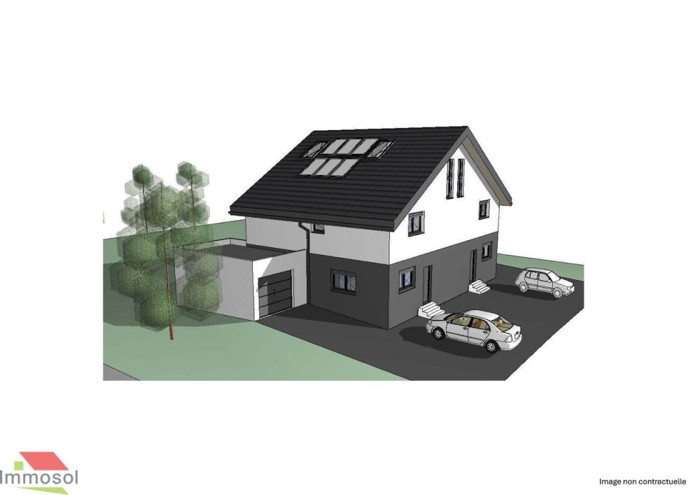 Maison Jumelle sur plan - 5.5 pièces - Sous-sol - Jardin - Garage - Le Chenit | Immosol | Perspective