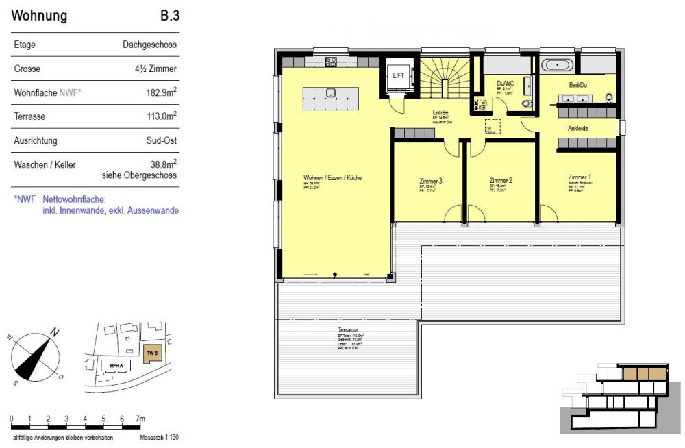 grosszügige Terrassenwohnung mit Weitsicht - Bild 2