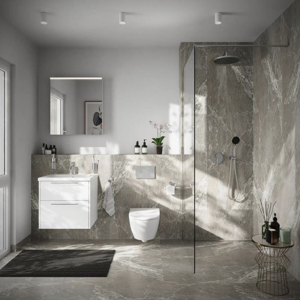 Elegante 3.5-Zimmerwohnung – naturnah und unweit des Zürichsees - Badezimmer