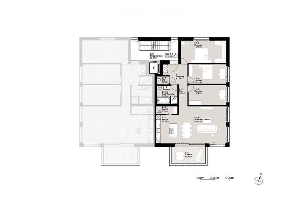 Letzte verfügbare Neubauwohnung in attraktivem 4-Familienhaus in Heimberg -  Bild 11