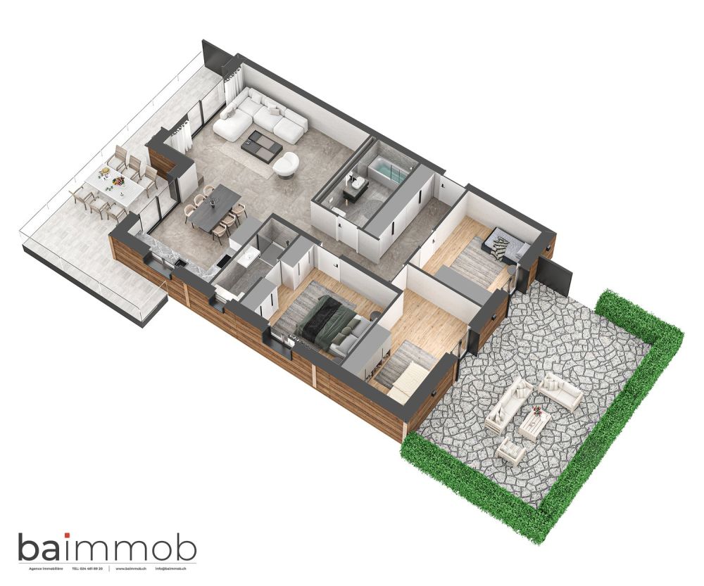 Magnifique appartement 4,5 pièces de 135 m2 avec terrasse et jardin privatif -  Bild 6