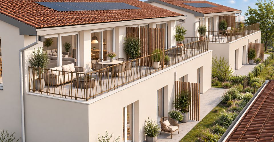 4 Villas Jumelles Neuves - Vue Dégagée, Confort et Moderne - Maison 4.5 pièces - image - 1
