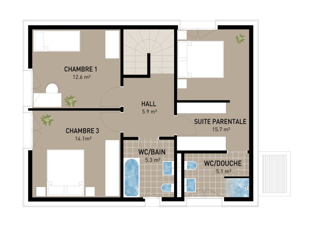 Villa contemporaine de 159 m2 util., 6,5pcs et 2 places de parc inclus. Lot A - Bild 11