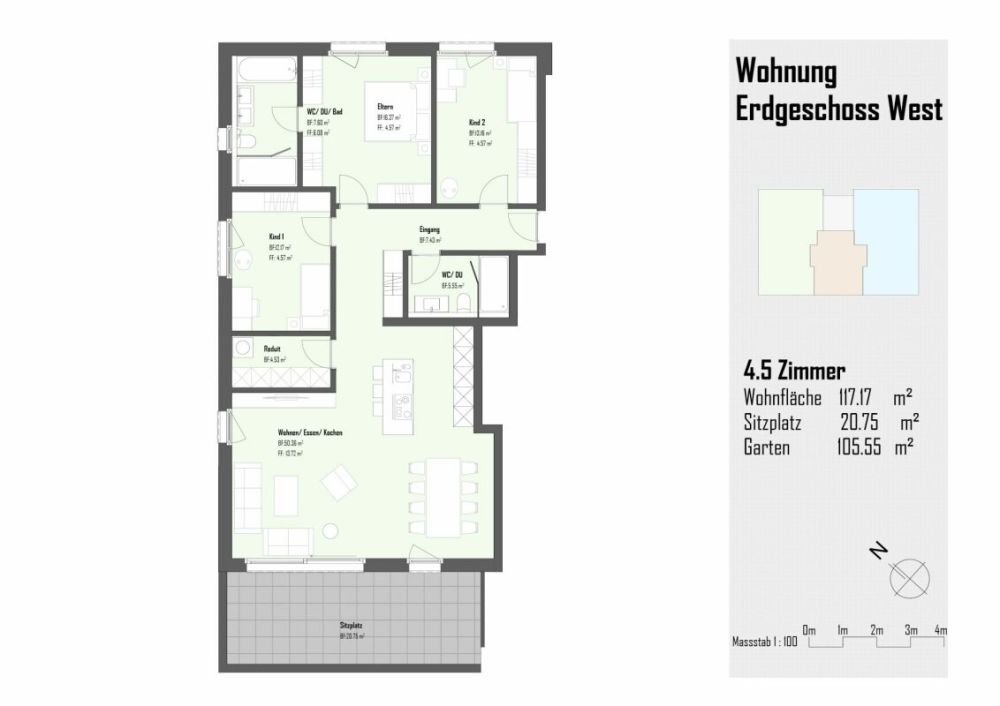4.5 Zimmer Wohnung im EG - Bild 7