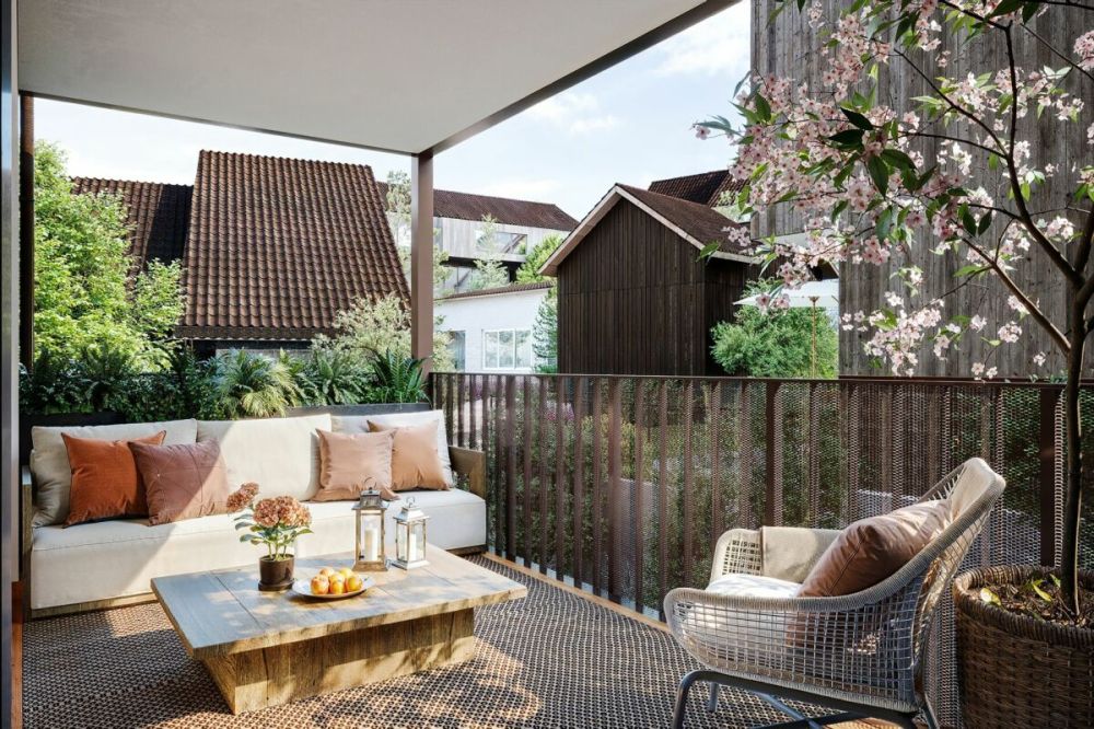 Neubauwohnung mit Balkon «Am Palmenweg»: - Ihr privater Rückzugsort «Am Palmenweg» - 2.5- bis 4.5-Zi.-Eigentumswohnungen mit Balkon, Terrasse oder Garten in Thayngen. Ab CHF 600'000.-