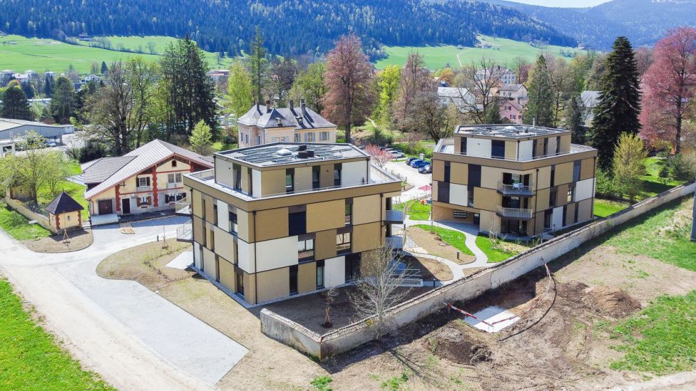 Appt PPE neu von 2,5 Zimmern mit Balkon Campagne Pernod, Los B7 - Vue sur les bâtiments A et B