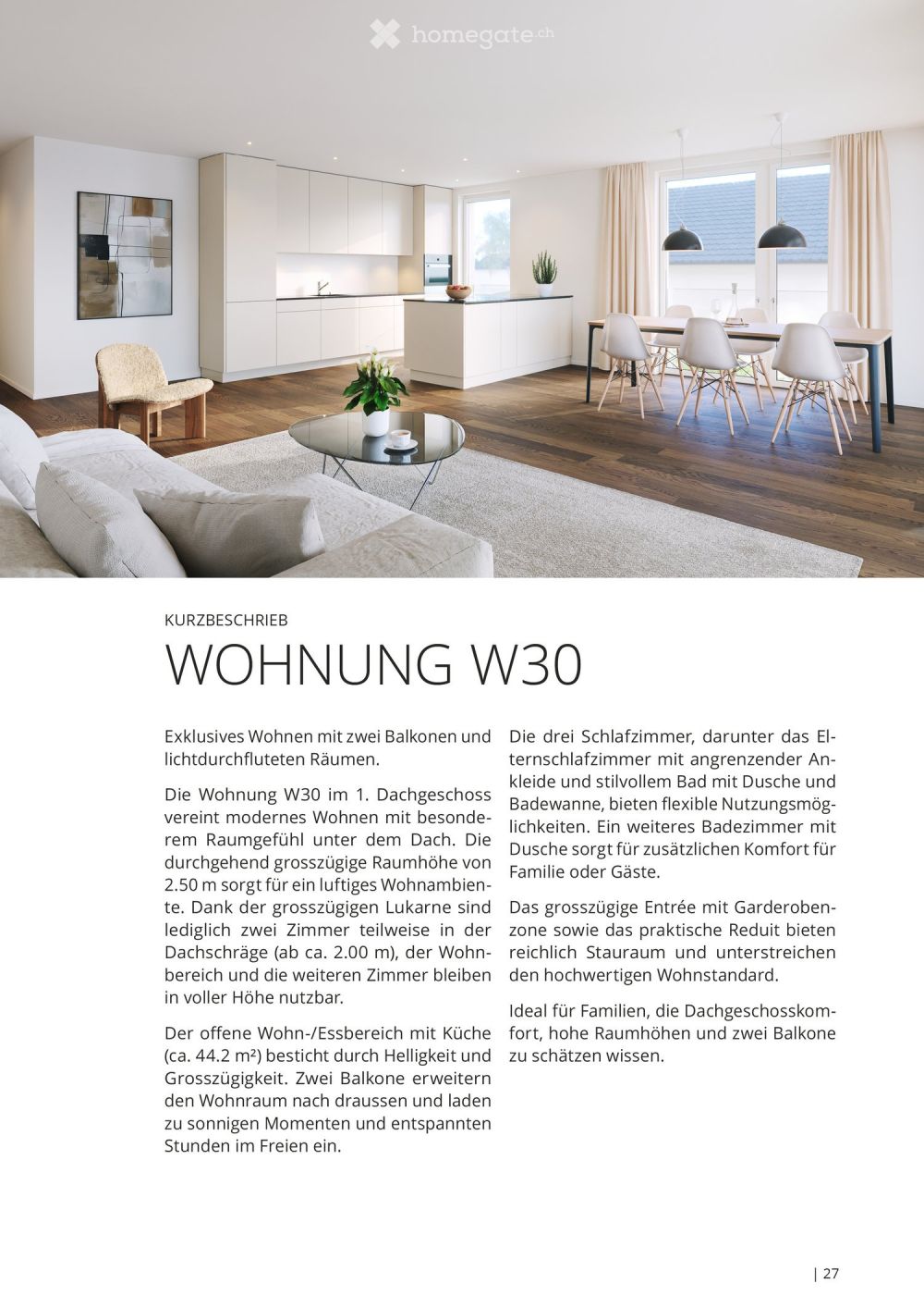 4.5-Zimmer-Neubauwohnung im 1.DG mit zwei Balkonen in Oerlingen - Bild 2