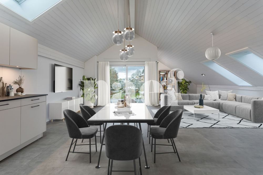 Prachtiges 5.5-Zimmer-Dachgeschoss mit Loggia zu verkaufen in St-Aubin -  Bild 1