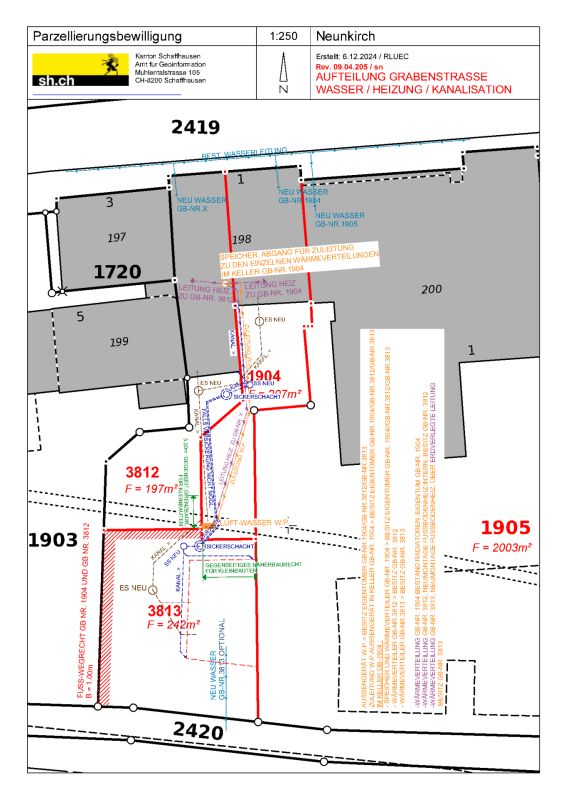 Städtlihaus mit 6,5 Zimmern und Gärtli in Neunkirch - Parzelle 3812 = Wohnhaus mit Garten
