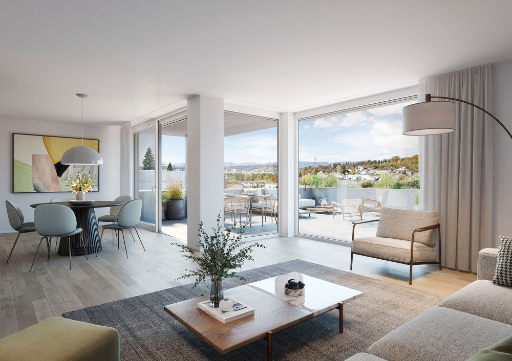 Attikawohnung mit wunderschöner Weitsicht - Innenvisualisierung