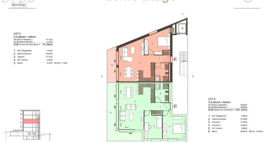 Opportunité d'investissement à Monthey - 2,5 pièces neuf - Appartement 2.5 pièces - image - 5