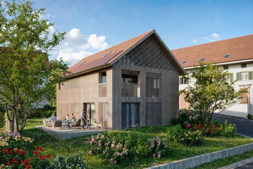 Modernes Einfamilienhaus im Dorfkern von Niederneunforn -  Bild 1
