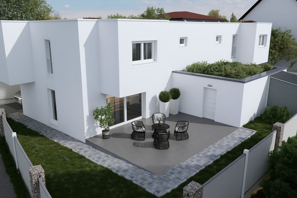 Neue 4.5-Zimmer Doppelhaushälften - Ansicht Aussen