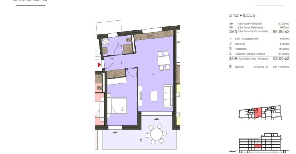 Appartement neuf 2,5 pièces avec terrasse à La Tour-de-Peilz - Appartement 2.5 pièces - image - 7