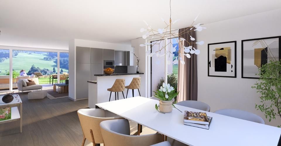 Promotions de 15 villas mitoyennes de 5 et 6 pièces à vendre à Le Mouret - Villa 5 pièces - image - 4