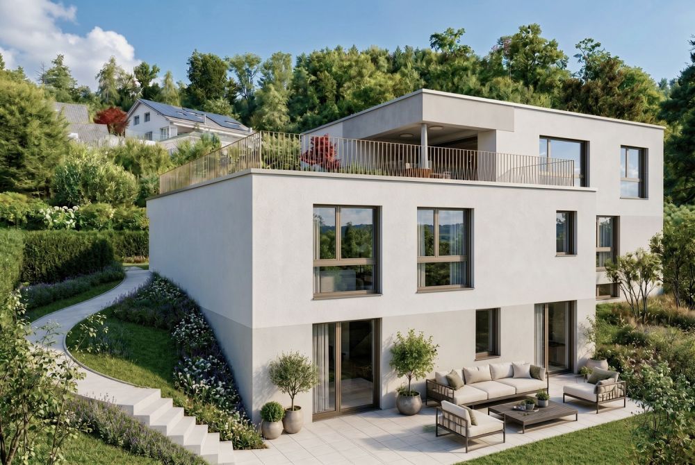 Exklusives neues 6.5-Zimmer-Einfamilienhaus an bester Hanglage in Widen -  Bild 1