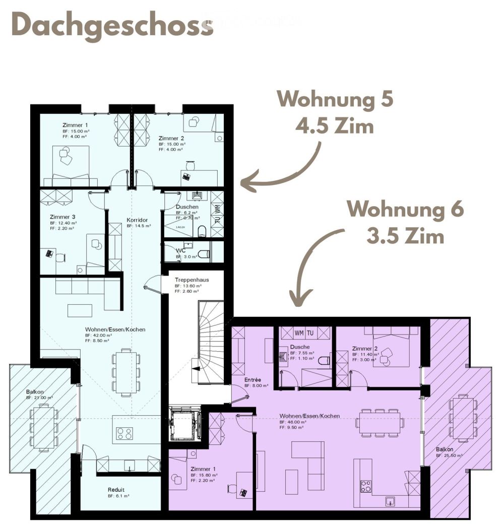 Moderne 3.5-Zimmer-Neubauwohnung mit Energielabel A -  Bild 8