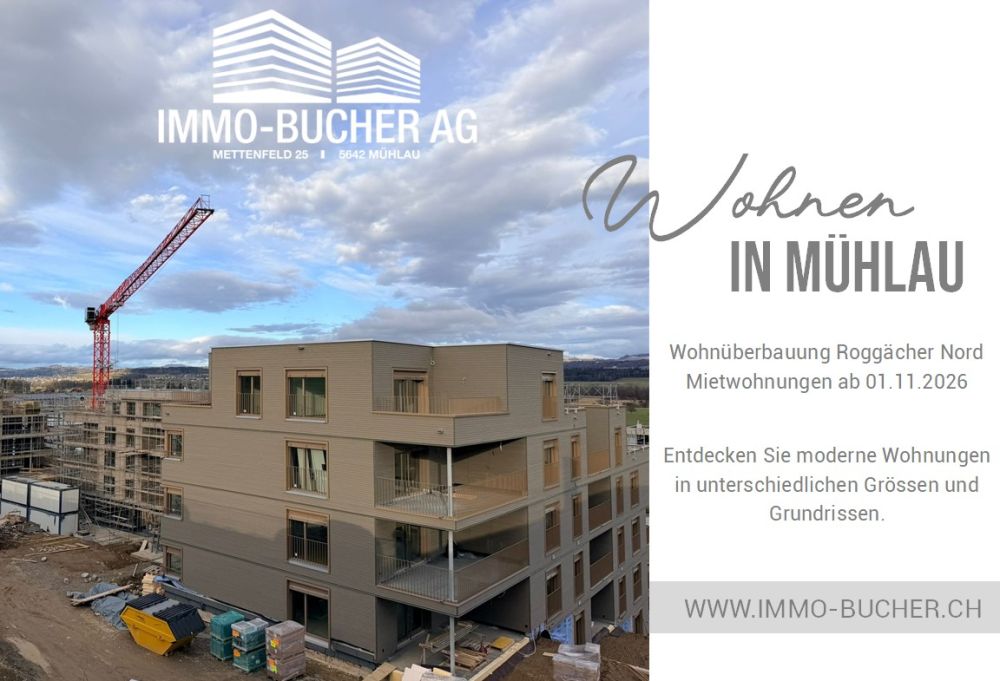 Erstbezug 2 1/2 Zimmer-Wohnung in neuer Überbauung Roggächer Nord -  Bild 1