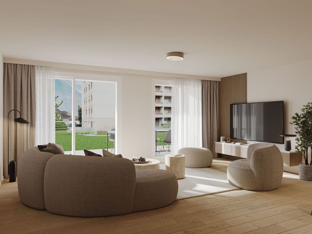 3,5 pièces duplex neuf au centre de Sierre - spacieux et urbain -  Bild 1