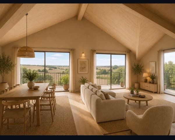 Magnifique appartement en attique de 5.5 pièces à Granges (Veveyse) - Dernière o - Pièce de vie - Salon - Attique