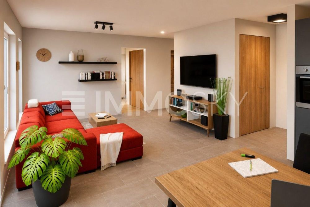 Stilvolle Neubauwohnung mit lichtdurchflutetem Wohngefühl - Wohnraum