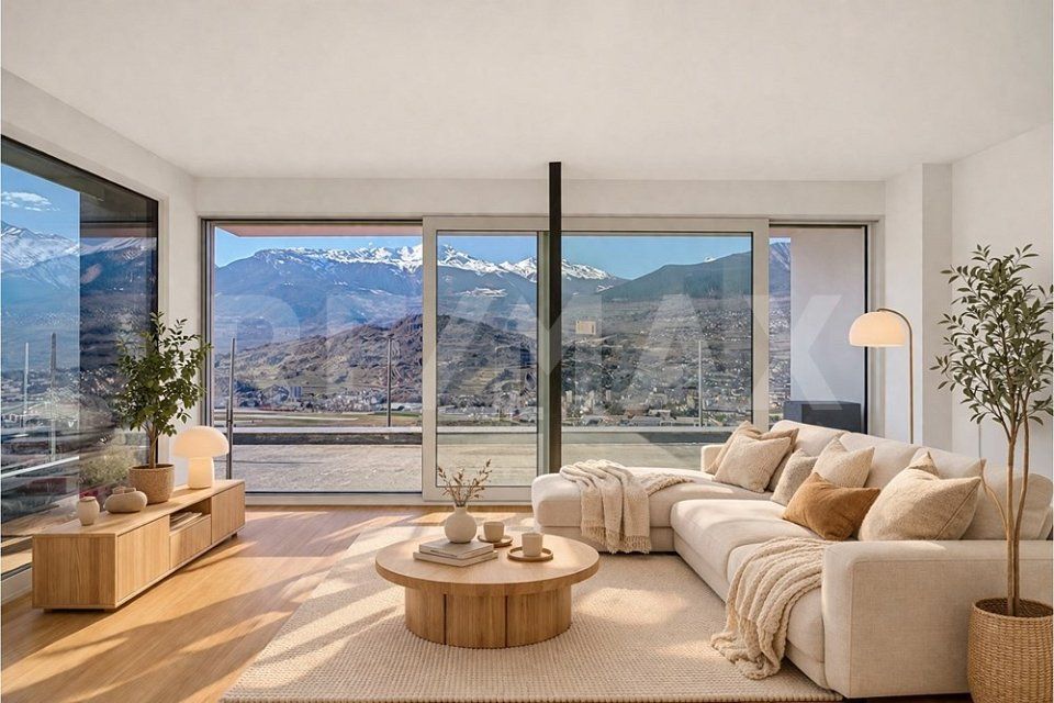 Penthouse 4.5 pièces avec terrasse panoramique de 150 m² sur les hauteurs de Sion -  Bild 1