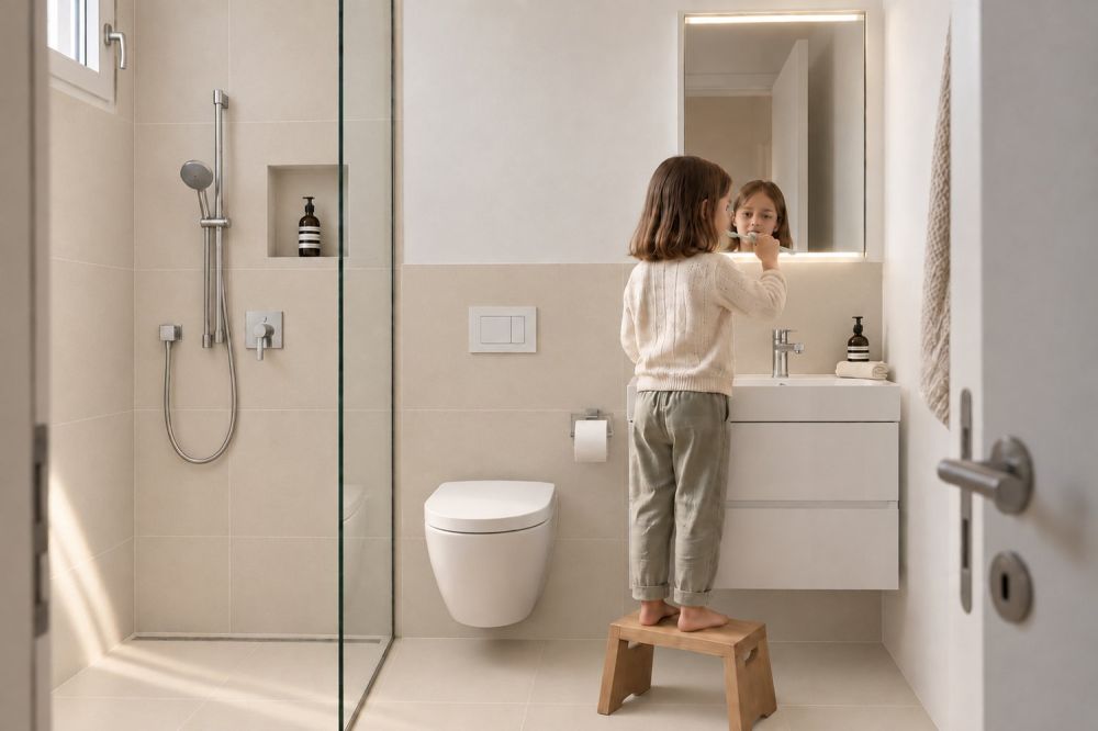 4.5-Zimmer-Gartenmaisonette - 135 m² Wohnfläche auf zwei Ebenen - Badzimmer
