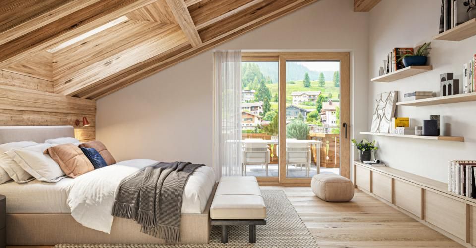 Klosters: Neubau Dachmaisonette mit edlem Interieur und Aussicht - Dernier étage 5.5 pièces - image - 2
