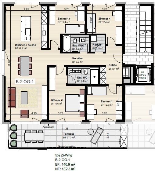 5,5 Zimmer Wohnung in modernem Neubau -  Bild 3