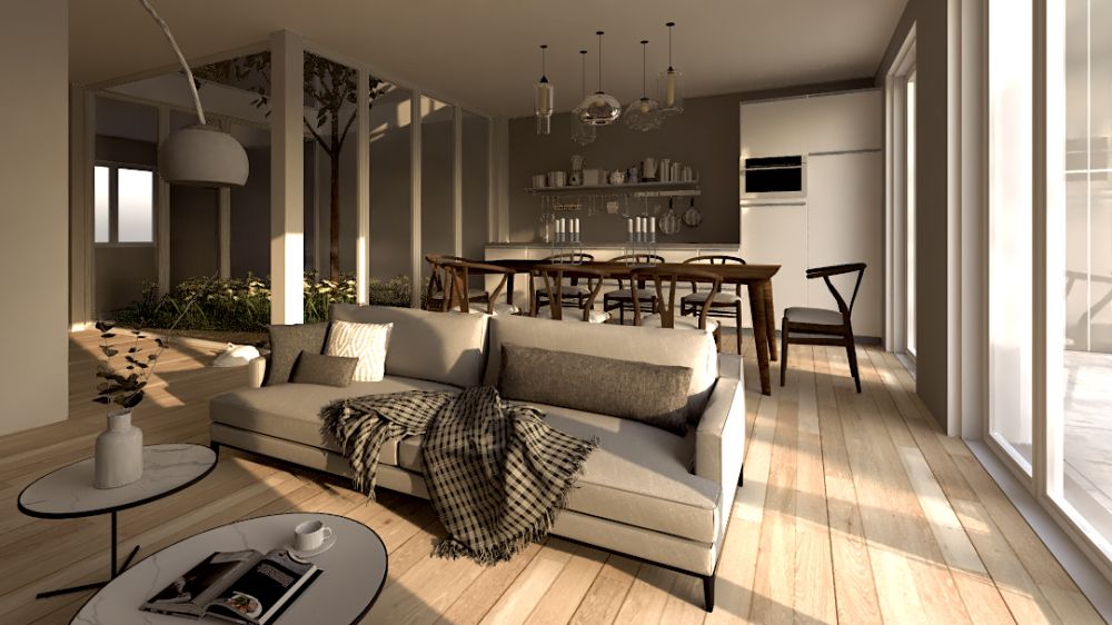 Neubauprojekt Hohle Gasse mit drei 7.5-Zimmer-Reihenhäuser (Haus 2) - Visualisierung