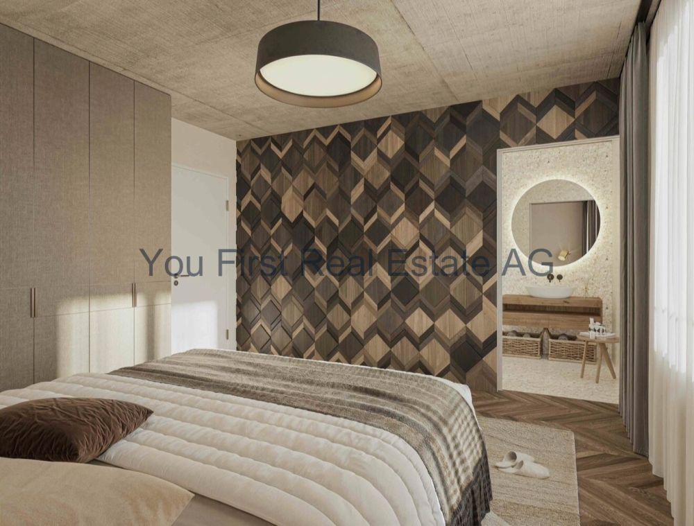 Wohnung W05  Modernes Microapartment - Großzügiges Schlafzimmer mit begehbarem Ankleidezimmer und Ensuite-Bad