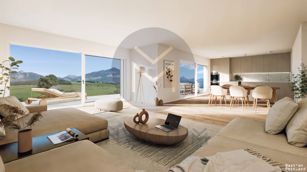 Attique d'exception à 5' de Bulle - Terrasse 67 m² & vue panoramique - Grand séjour lumineux et spacieux