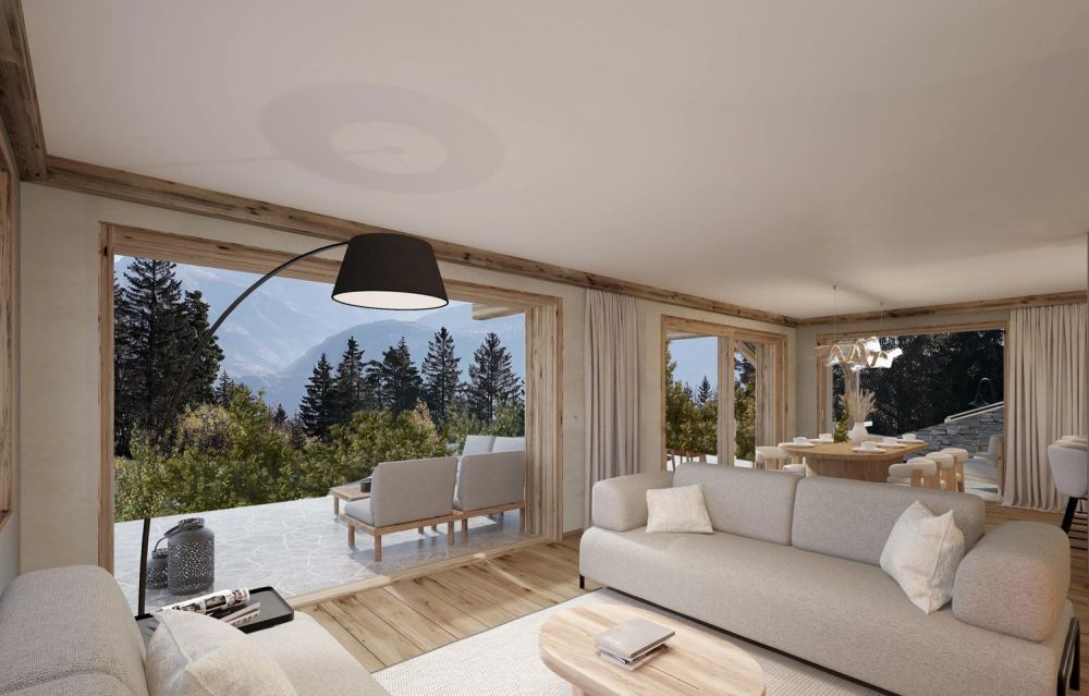 Luxuriöses Chalet mit 4,5 Zimmern in Crans-Montana auf Plan (mit Baugenehmigung) -  Bild 2