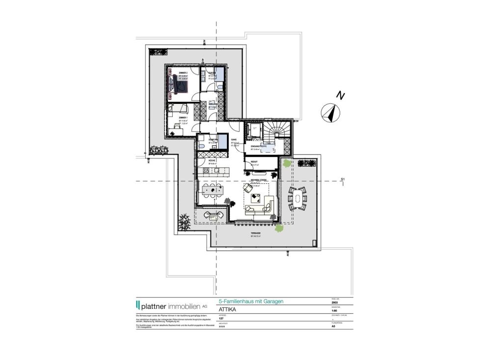 3.5 Zimmer Attika-Wohnung mit 140m2 Terrasse -  Bild 8