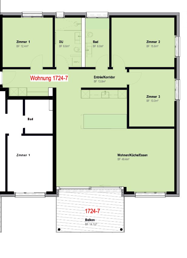 Moderne 4.5-Zimmer-Neubauwohnung (117m²) im Eigentumsstandard, inklusive Bastelraum (18m²) -  Bild 2