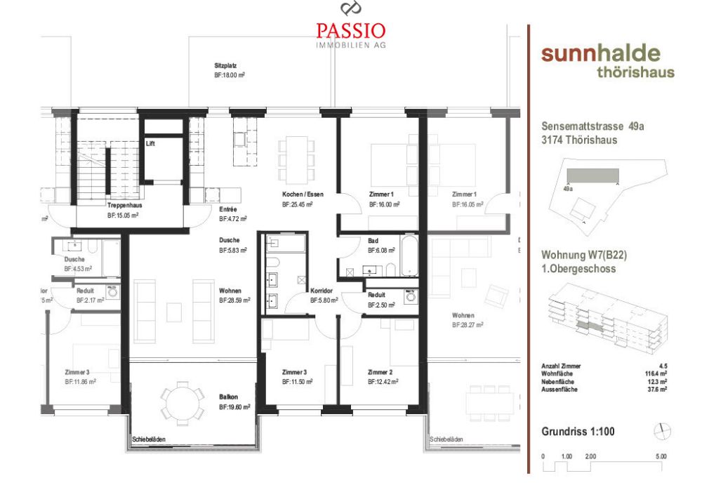 Moderne 4.5-Zimmer Neubau-Wohnung mit hochwertigem Innenausbau -  Bild 10