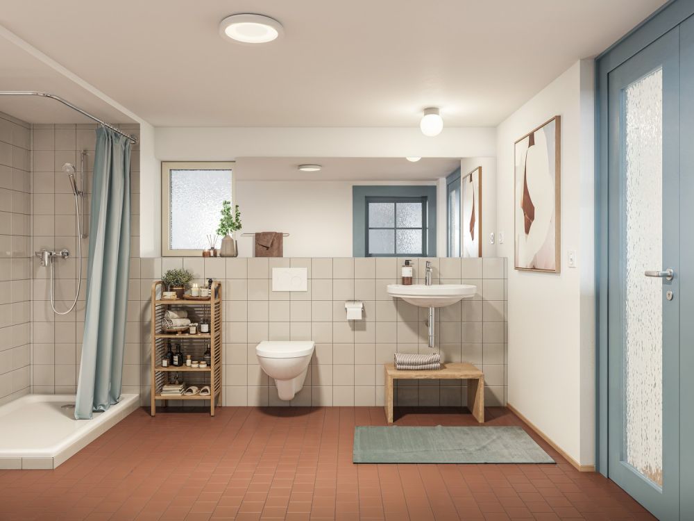 Erstvermietung: einzigartige 3.5-Zimmer-Wohnung im 2. OG - Visualisierung Bad