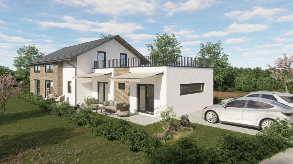 Exklusives Einfamilienhaus mit grosser Terasse, einer Einliegerwohnung und Berg- und Seesicht - 2.5 Zimmer Einliegerwohnung mit Gartensitzplatz