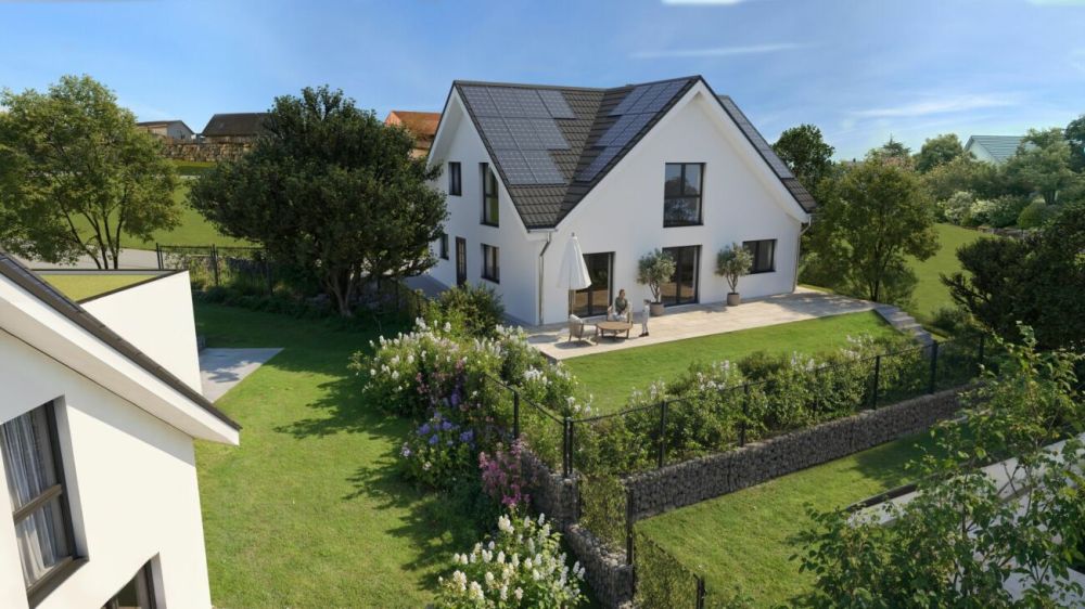 Zwei von sechs Häusern noch verfügbar - Einfamilienhaus im Neubau-Quartier Morgenacker, Buchberg SH - Aussenvisualisierung