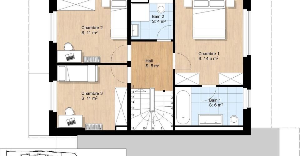 Founex Village - situation calme - Villa 5 sur plans avec 4 chambres - Maison 5.5 pièces - image - 10