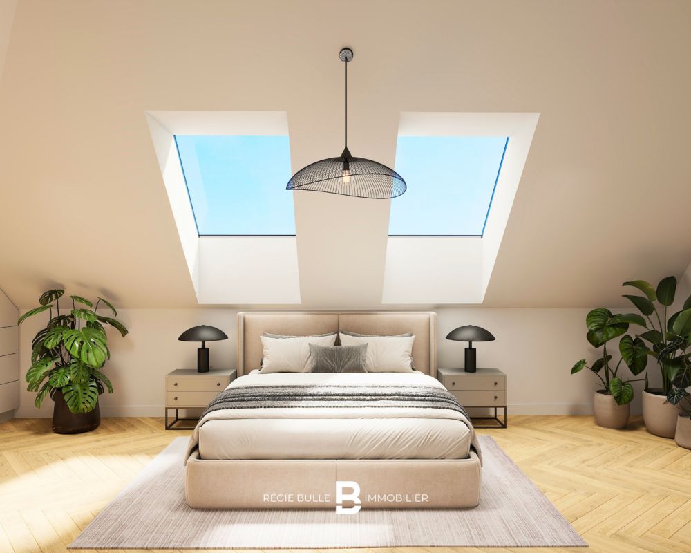 L'Écrin - Magnifique 5.5 pièces à St-Légier - Chambre à coucher Combles